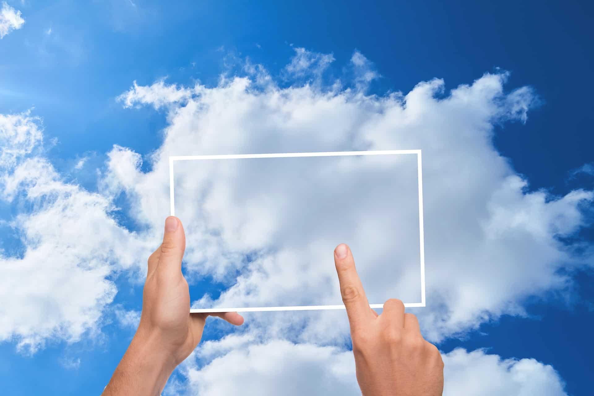 marcos de fotos digitales en la nube