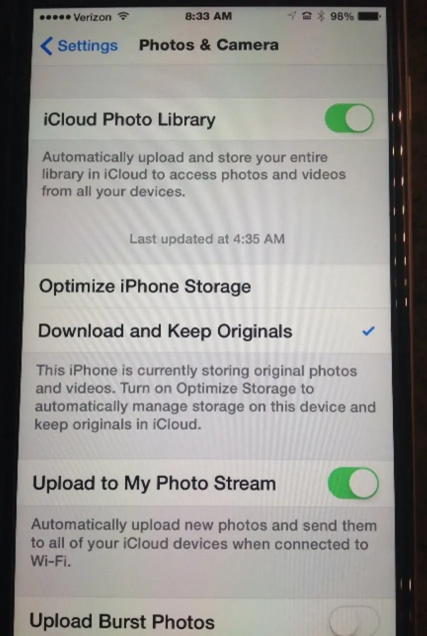 Pix-Star-Snap-App für iPhone / iPad: Ich sehe nicht alle meine Bilder, warum?